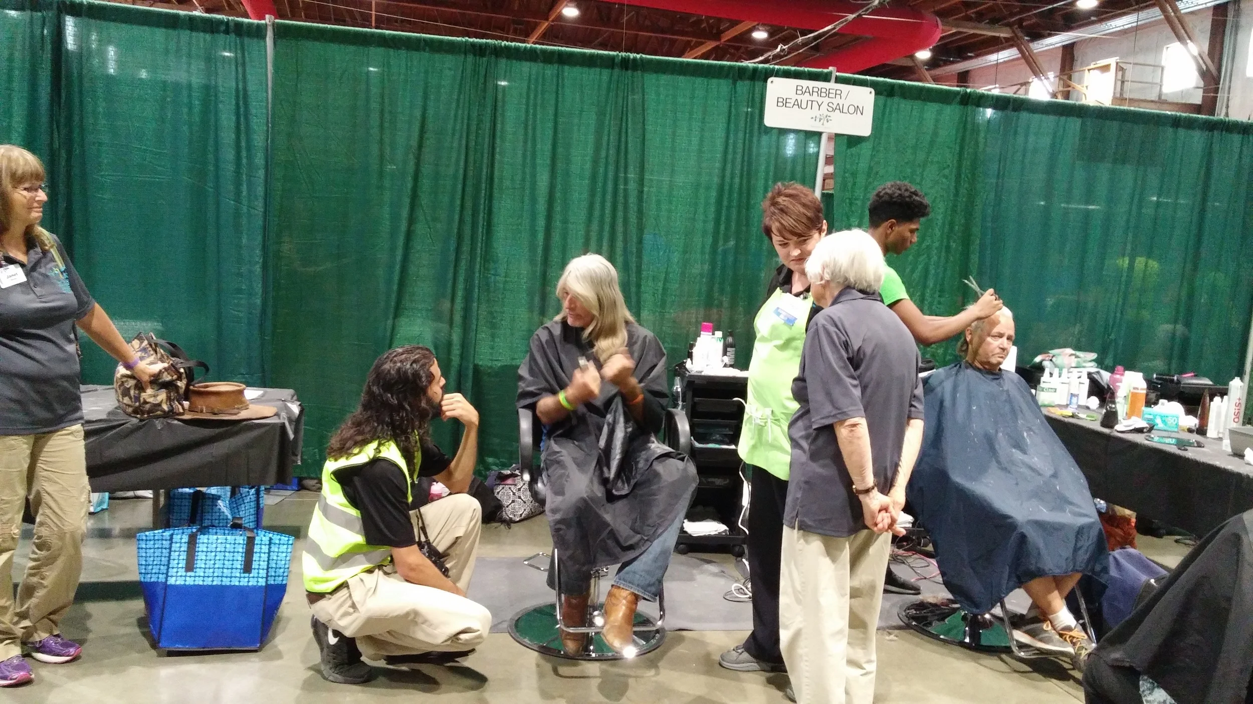 Barber client at Pathway to Health 2015.