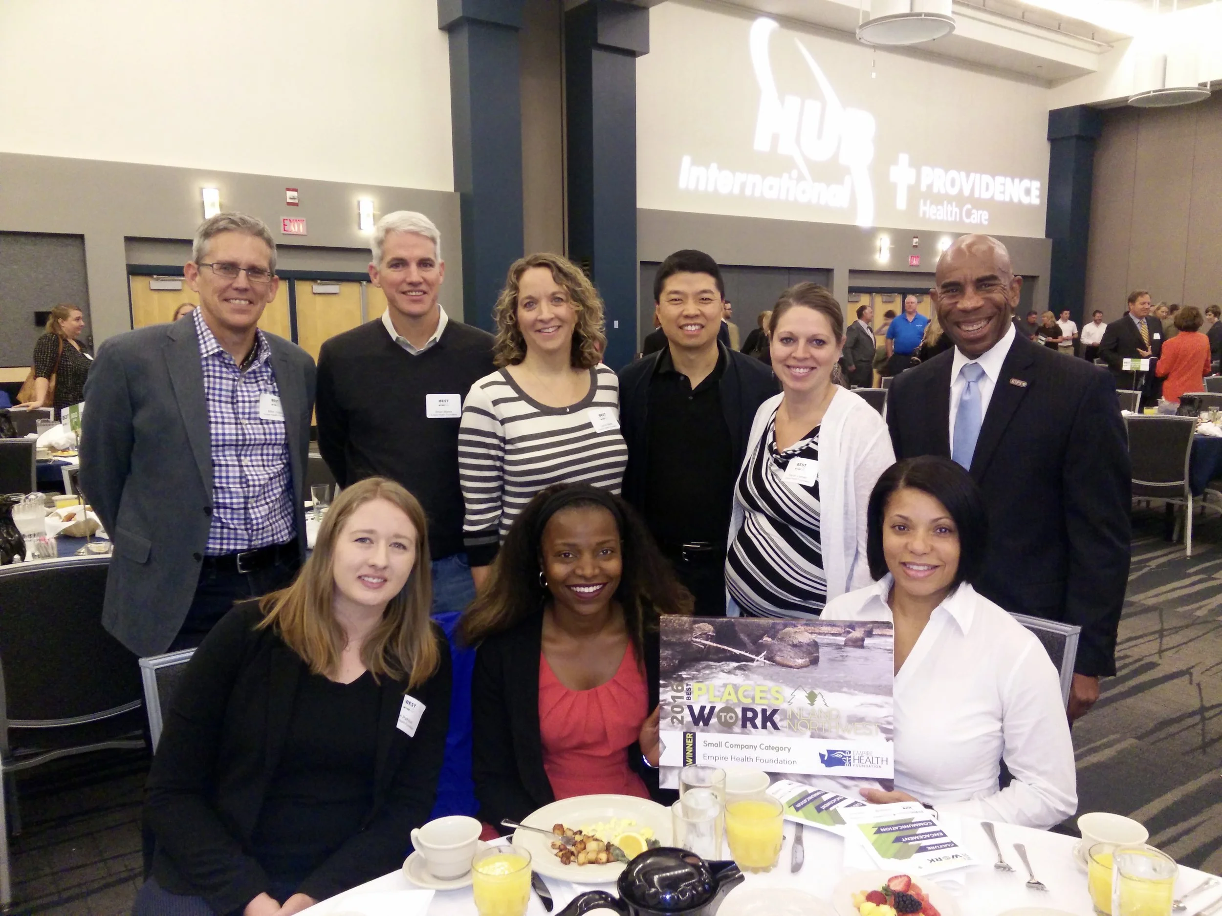 EHF Staff at the Best Place to Work award breakfast