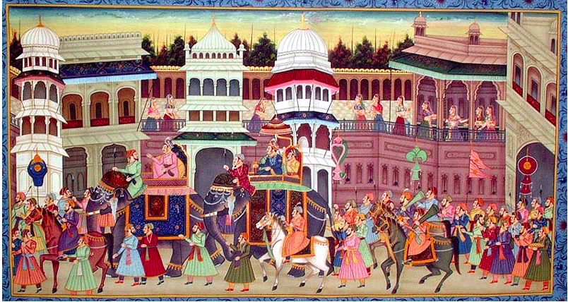 Depiction of a Mogul Procession