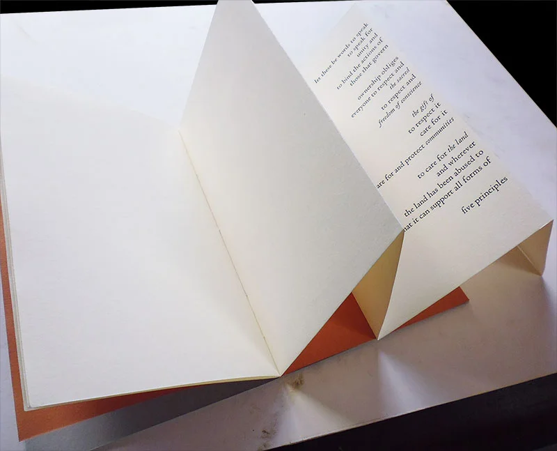 An early mock-up of the book structure