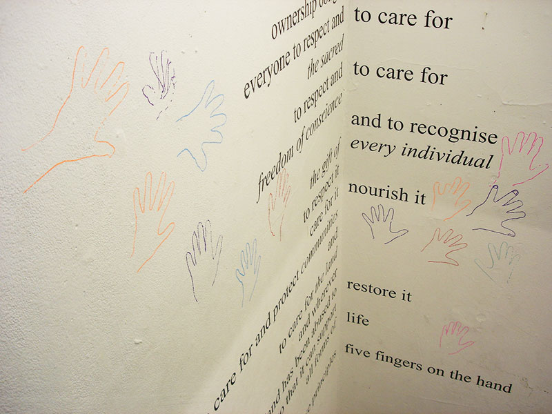 Poem and responses at the Leith School of Art Photo: Angus Reid