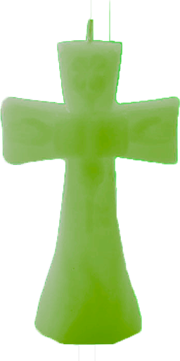 Green Small Cross Figural Candles