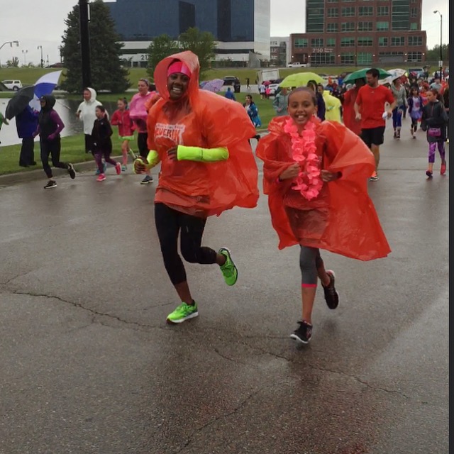 Tai and Maya at her Girls on the Run 5k!