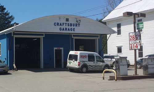 Craftsbury Garage Gas pumps, repairs & vehicle sales South Craftsbury Road Craftsbury VT 05826 Phone: (802) 586-2511