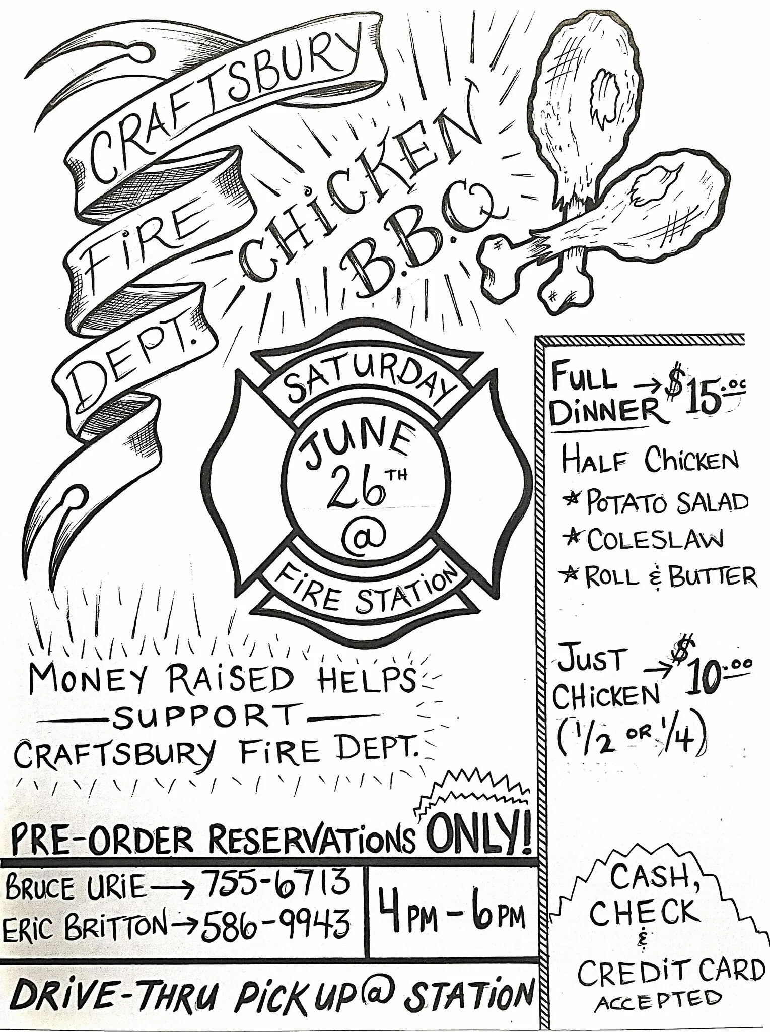 Fire Department Chicken BBQ! — Town of Craftsbury