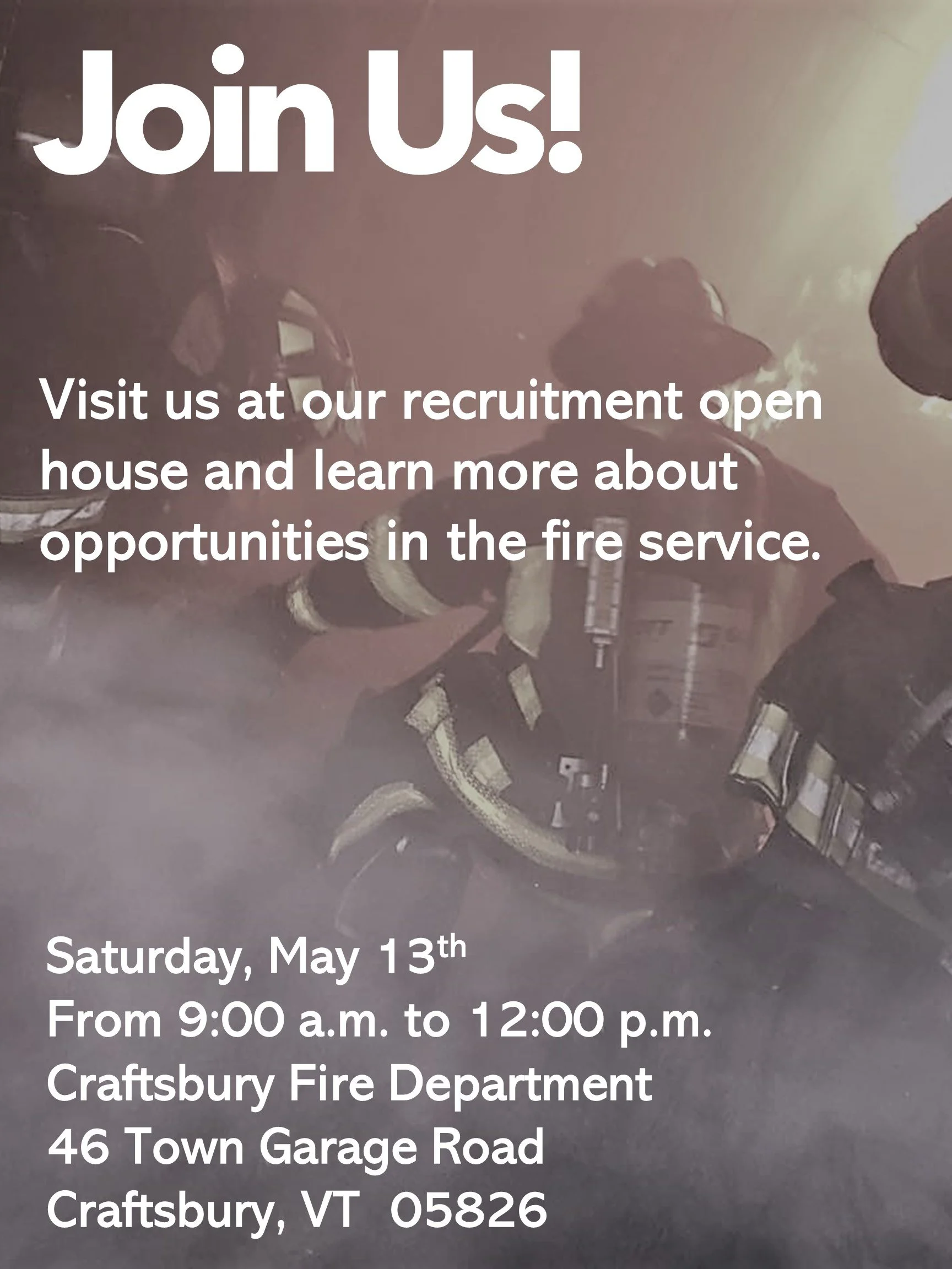 Craftsbury Fire Department Open House — Town of Craftsbury