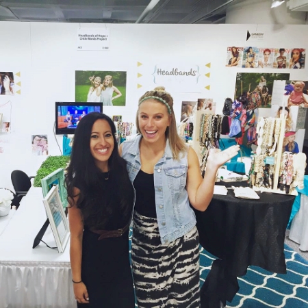 Founder and owner of Headbands of Hope, Jess Ekstrom, on right. 