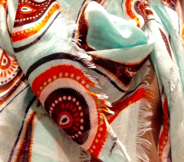 My turquoise paisley Zara Scarf 2. Image©gunjanvirk