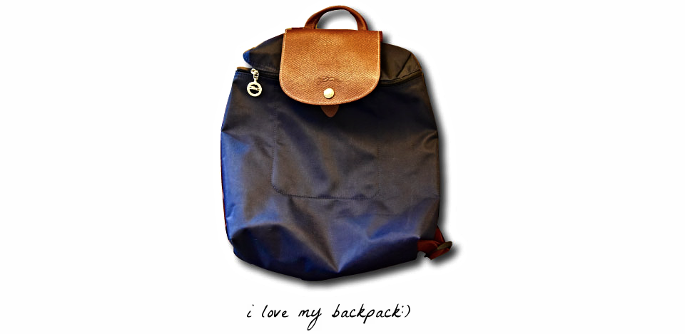 My Longchamp Navy Backpack. Image©gunjanvirk