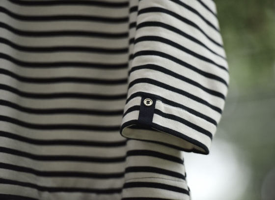 Sleeve detail of my Zara striped navy dress, image©gunjanvirk