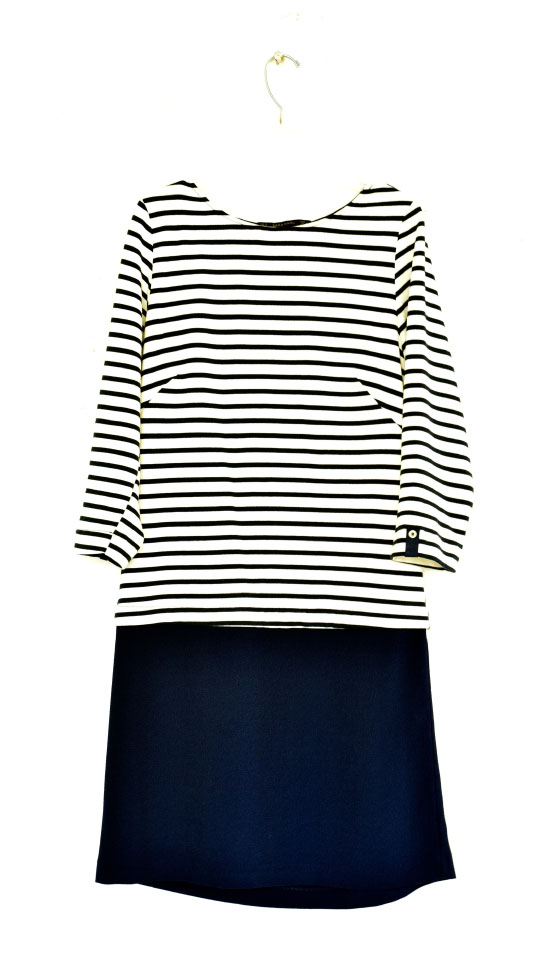 My Zara striped navy dress combines elegance and functionality. Image©gunjanvirk