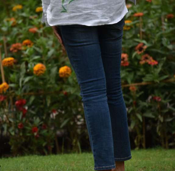 My Jjill authentic fit slim ankle jeans. Image©gunjanvirk