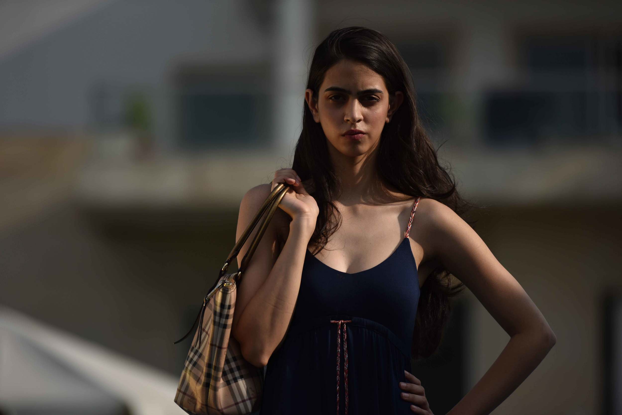 The perfect Burberry tote with the perfect Zara dress. Image©gunjanvirk