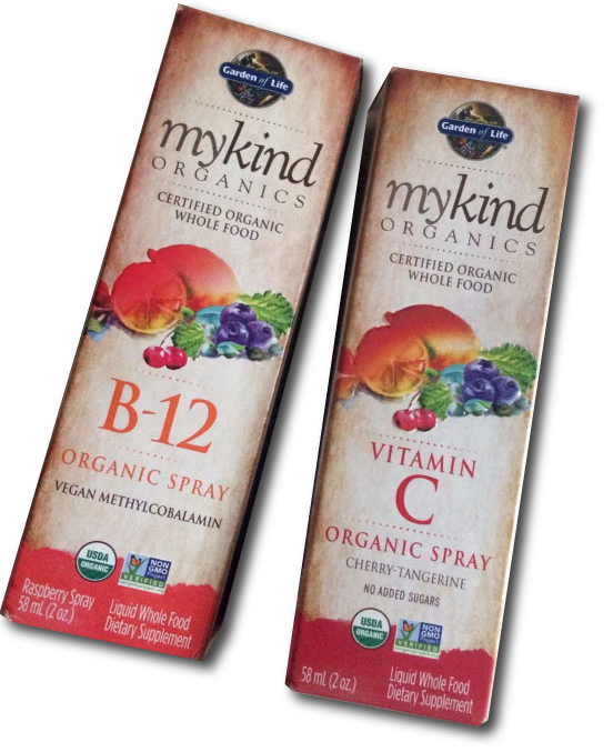 Mykind Organics Vitamin B12 and Vitamin C spray. Image©gunjanvirk