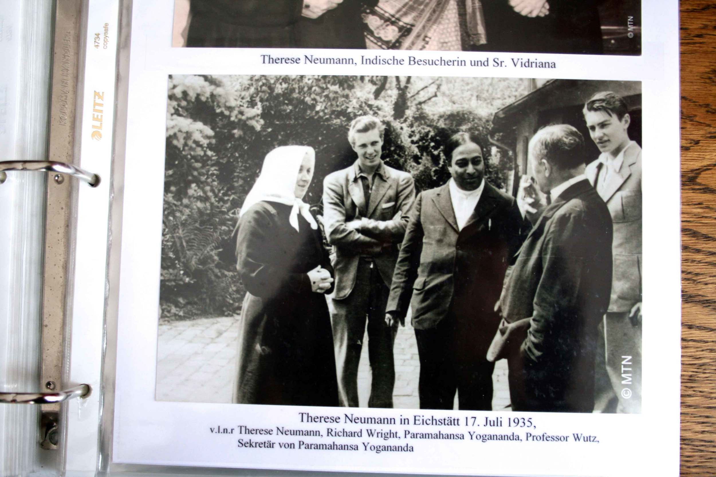 Saint Therese Neumann with Paramahansa Yogananda, Konnersreuth, Bavaria, Germany.