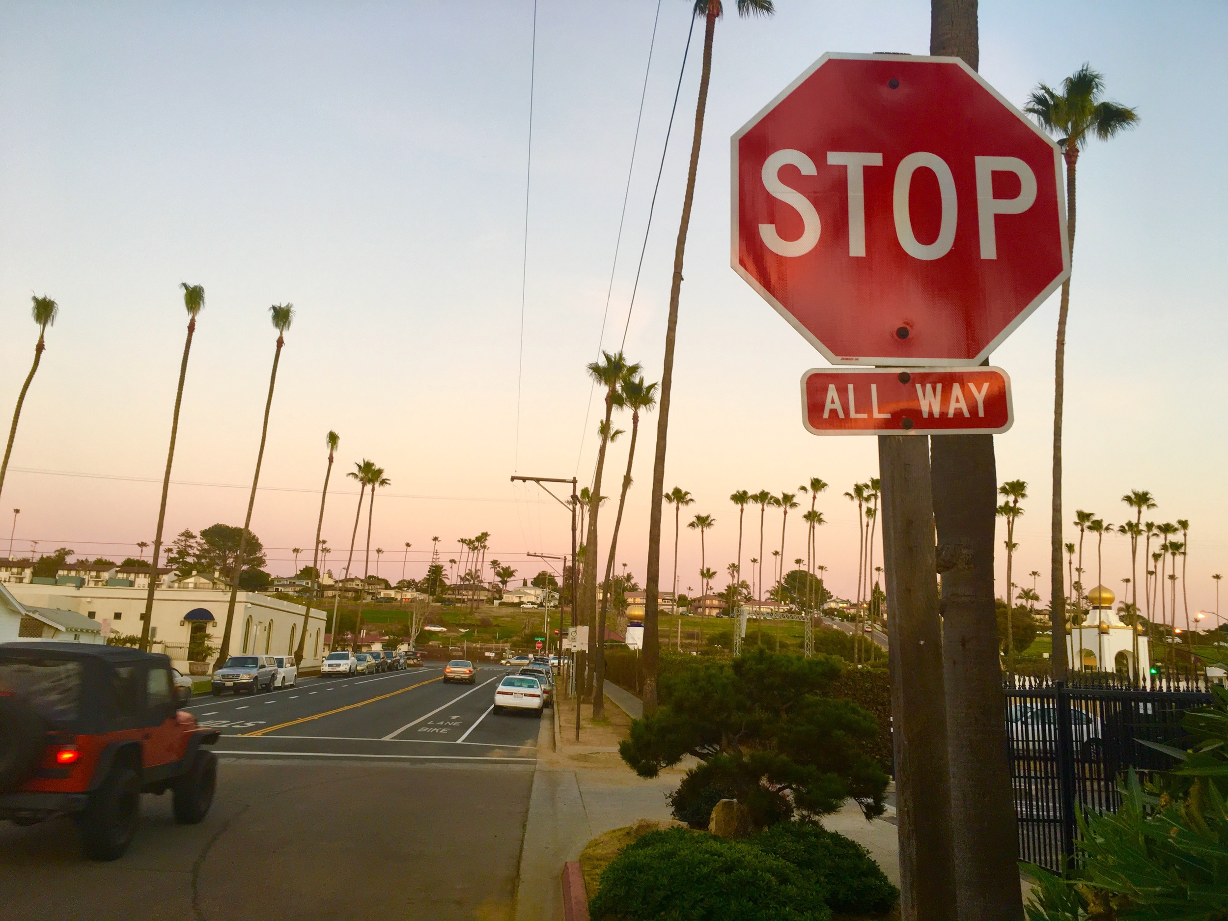Encinitas, SRF temple in the background. Image©sourcingstyle.com
