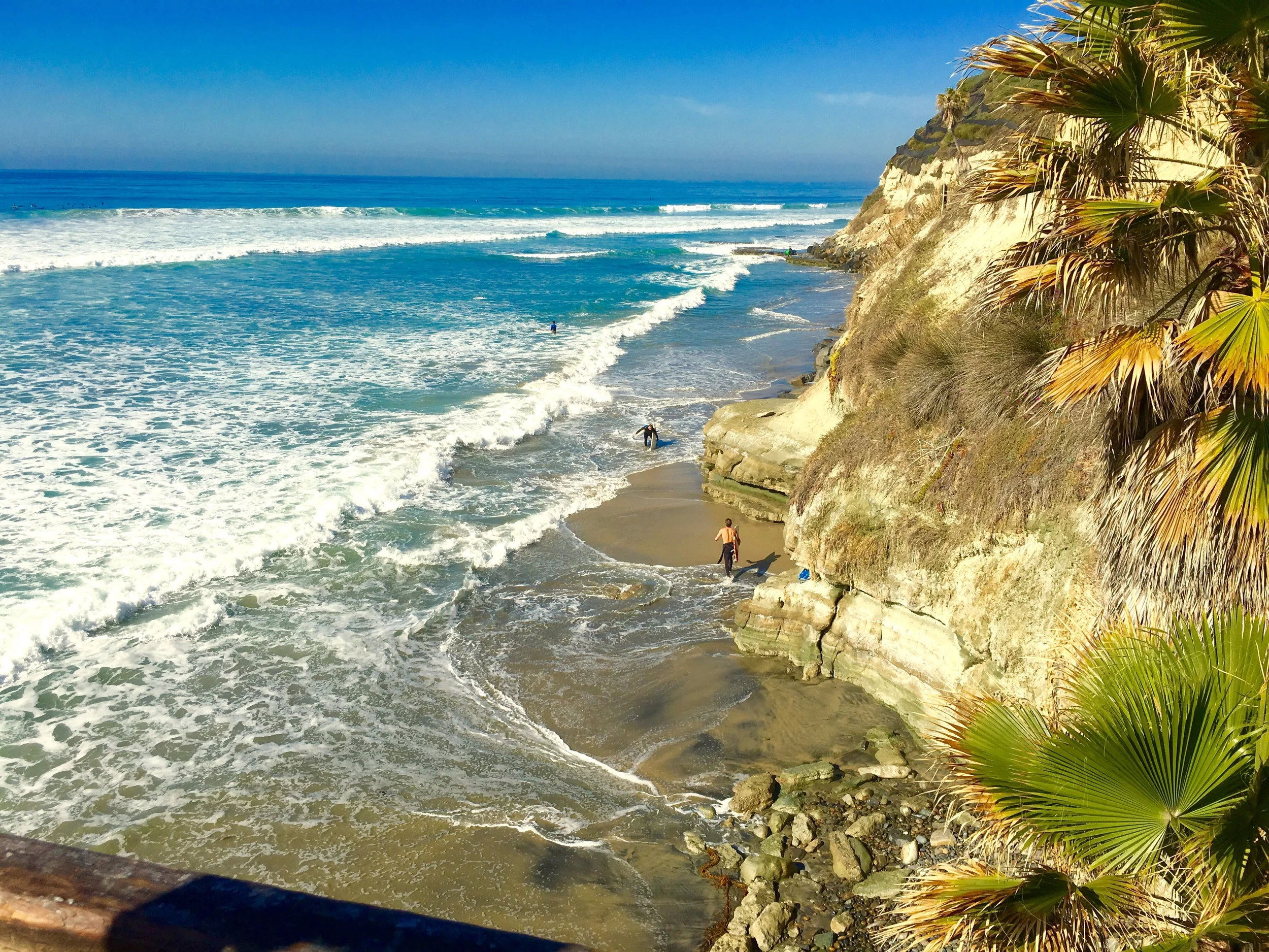 My favorite Swamis Beach in Encinitas washed up by the ocean! Image©gunjanvirk, camera iPhone 6s Plus