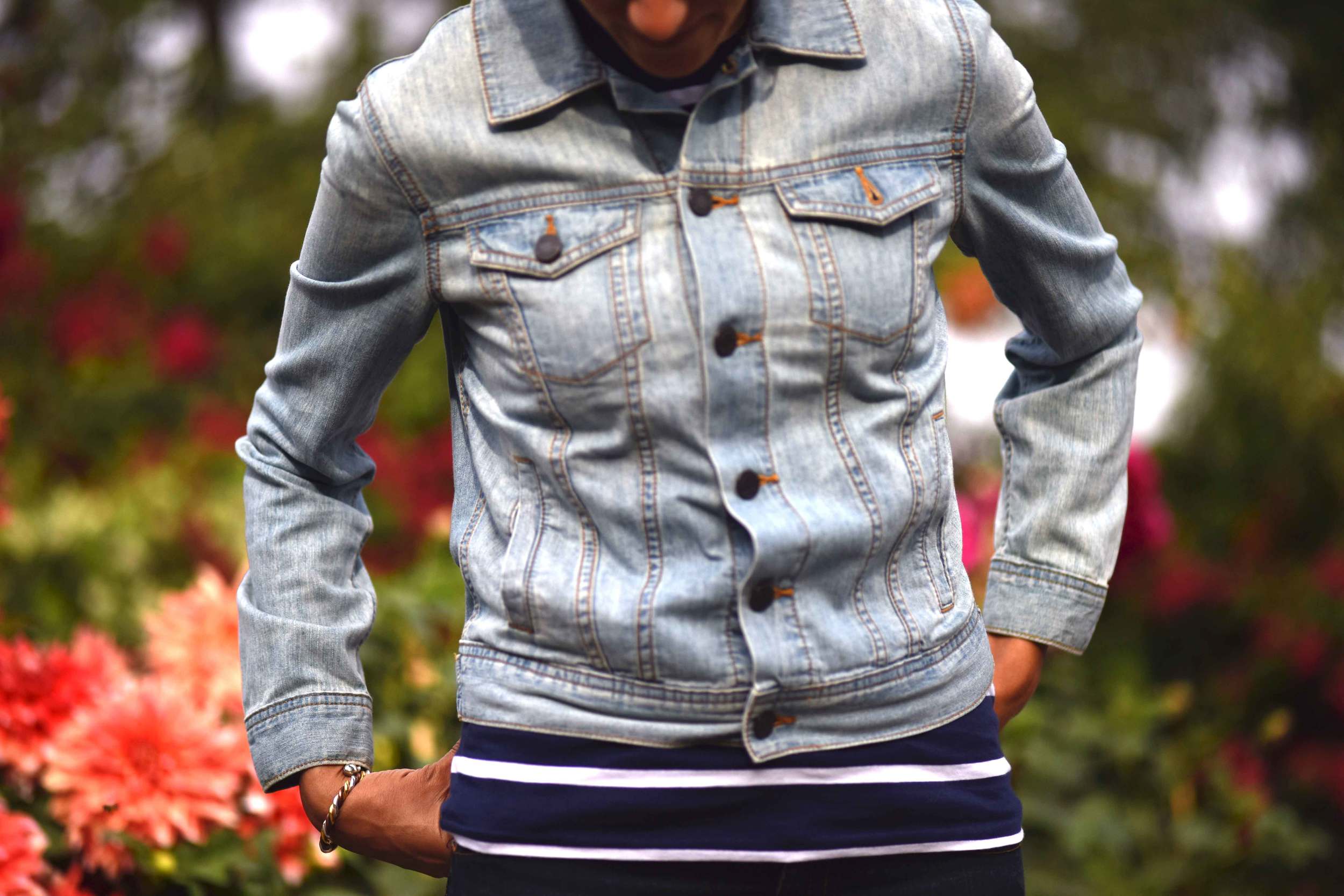 A lightweight Talbots denim jacket is a great addition to the wardrobe! Image©gunjanvirk