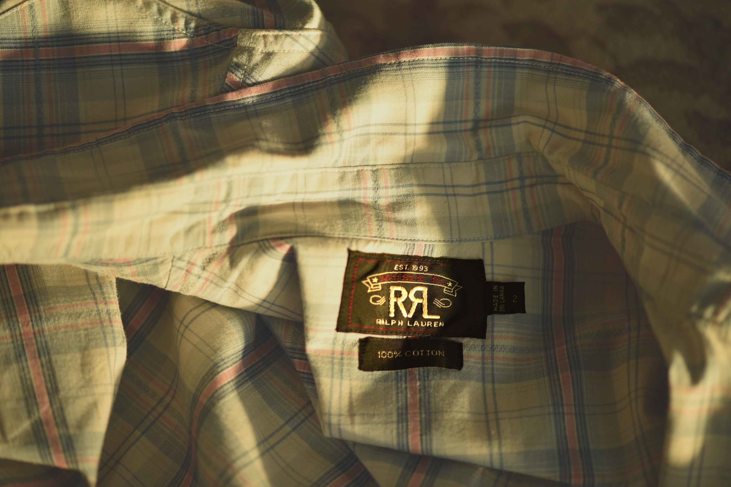 The Ralph Lauren RRL (double RL) western shirt label. Image©sourcingstyle.com