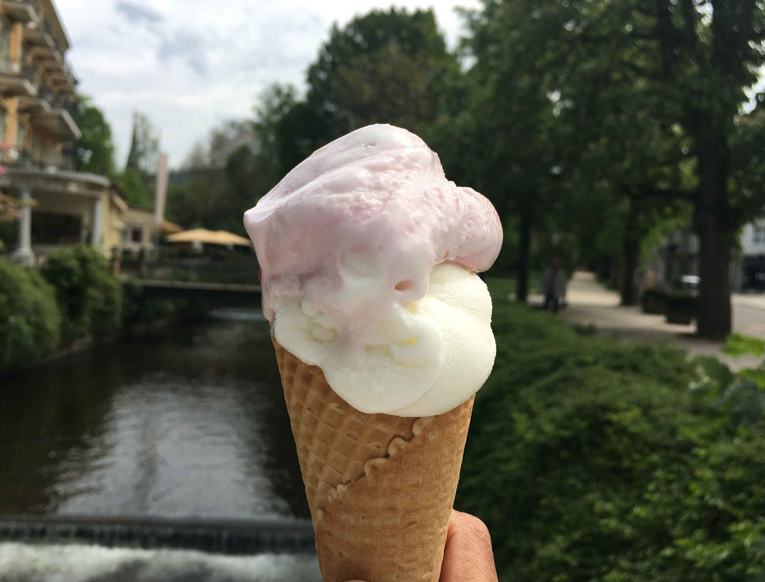 Mouth watering gelato, Oos river, Baden Baden, Germany. Image©sourcingstyle.com
