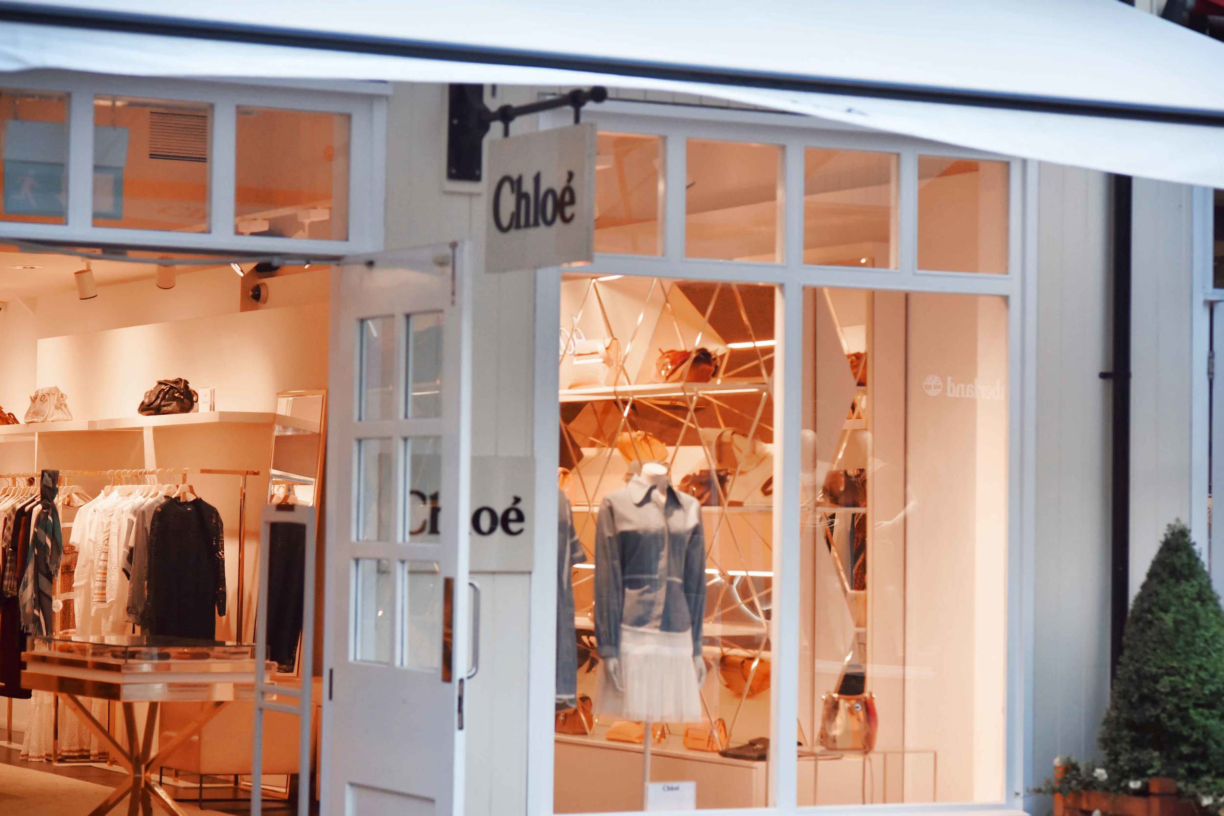 Chloe, Bicester village, designer shopping outlet near London, UK. Image©sourcingstyle.com