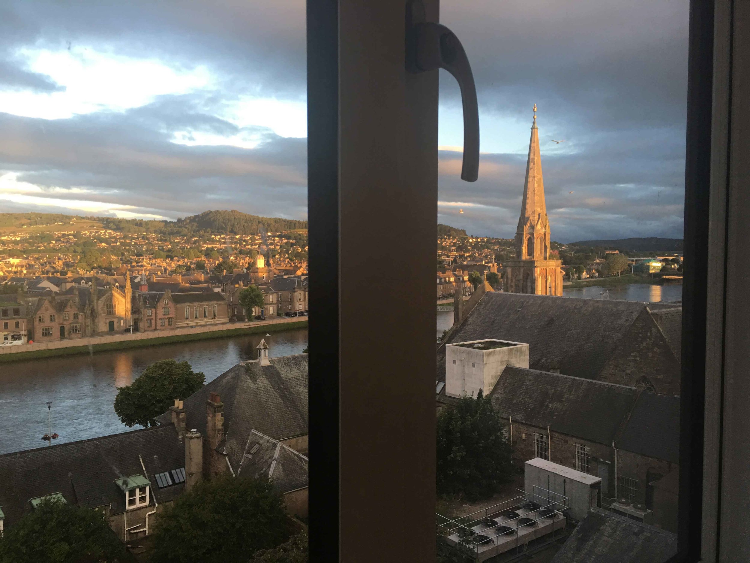 Mercure Inverness hotel, Inverness, Scotland, view from my room window. Image©sourcingstyle.com