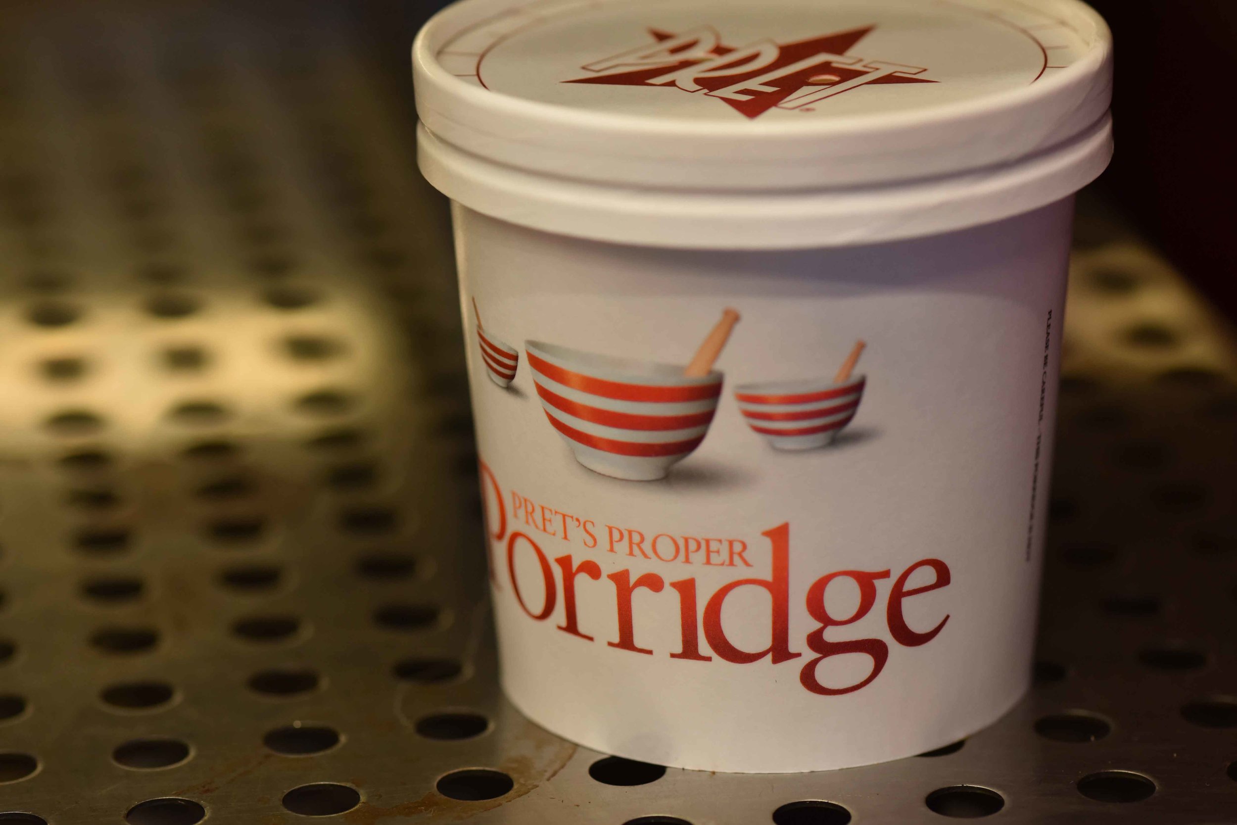 Porridge, Breakfast at Pret a Manger, London, U.K. Image©sourcingstyle.com