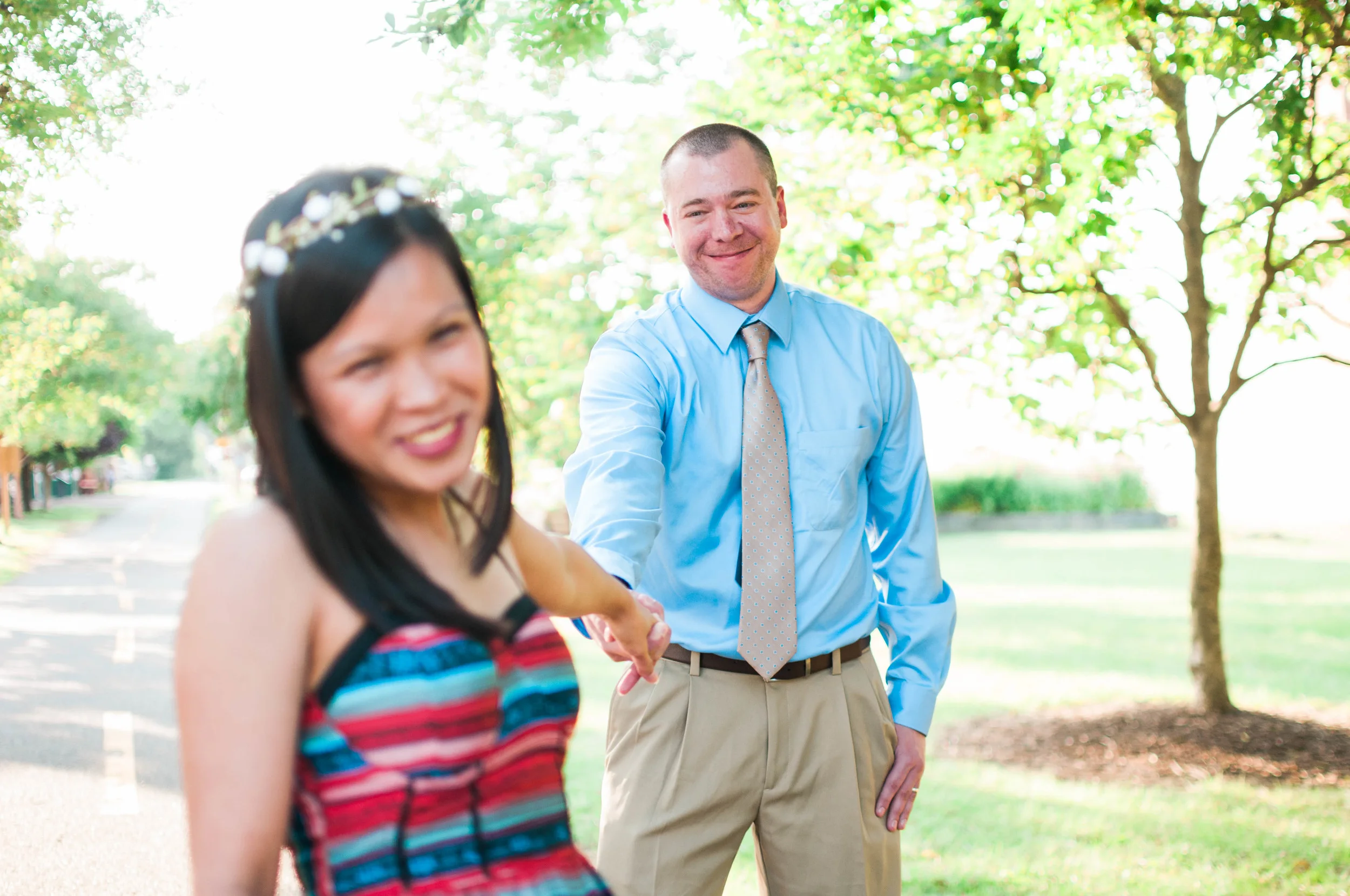 Downtown Vienna, Virginia Family Portraits: Matt &amp; Roxanne