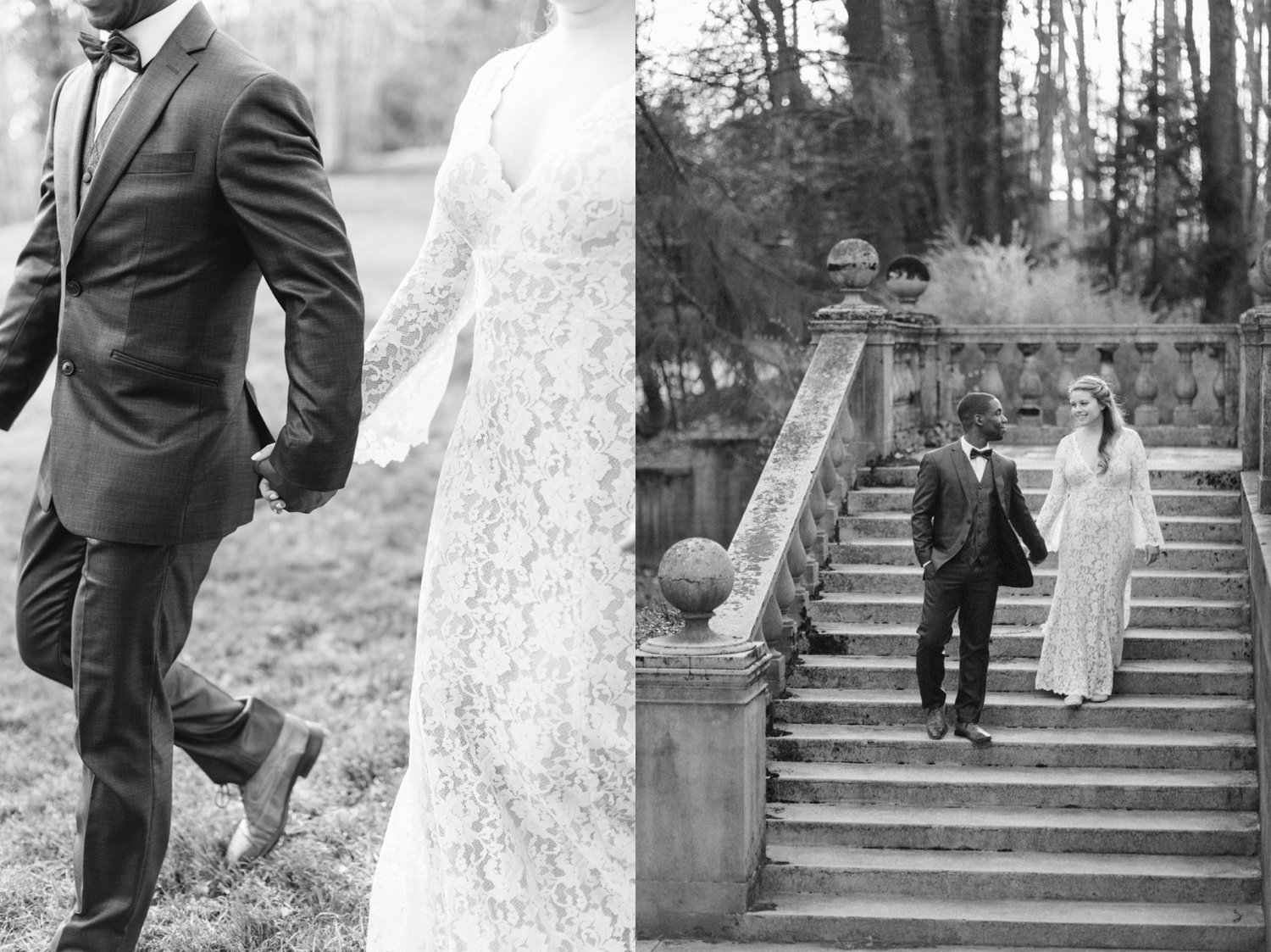 classic-romantic-wedding-maryland-photographer-strong-mansion-sentimental-ceremony-editorial-portraits-fine-art-bw-stairs