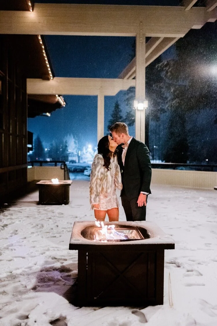 Romantic, Winter Lake Tahoe, California Wedding: Patrick + Maria