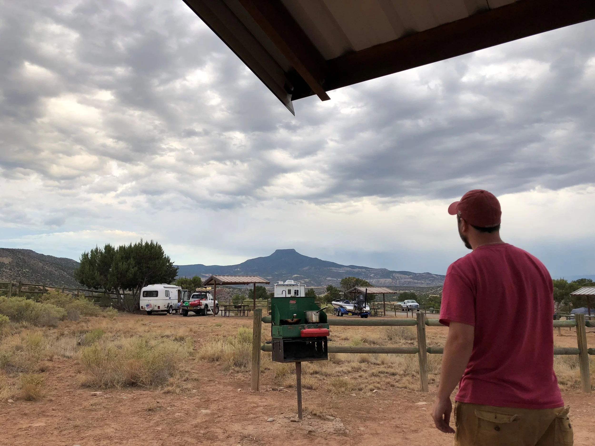 Campsite view of Pedernal (iphone photo)