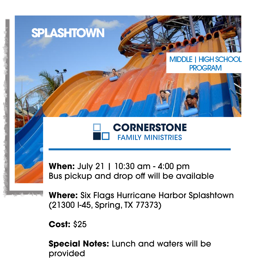 Middle High School Programs — Cornerstone Family Ministries