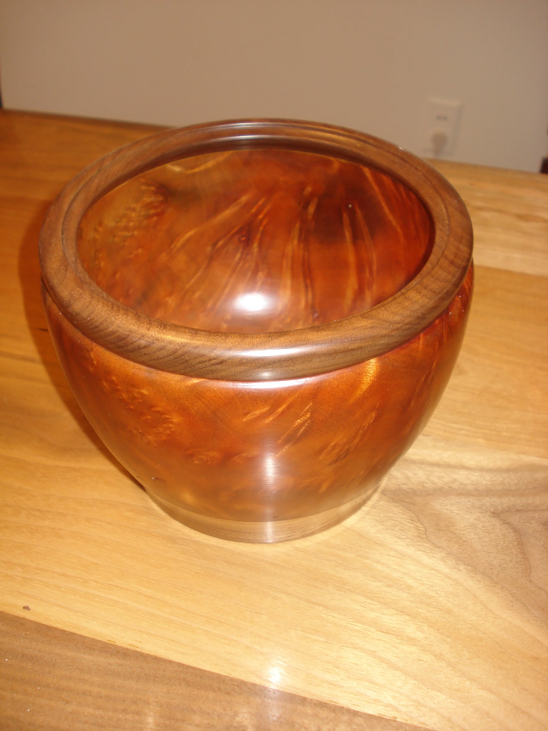  Wood bowl - Cherry and Walnut, 7w X 5.5"h 