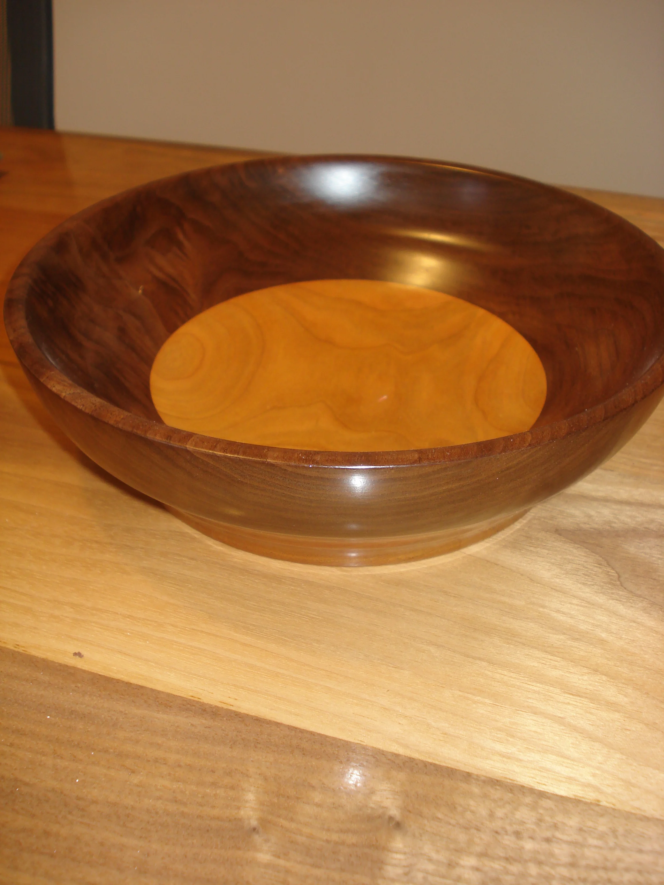  Wood bowl - Cherry and Walnut, 10w X 4"h 