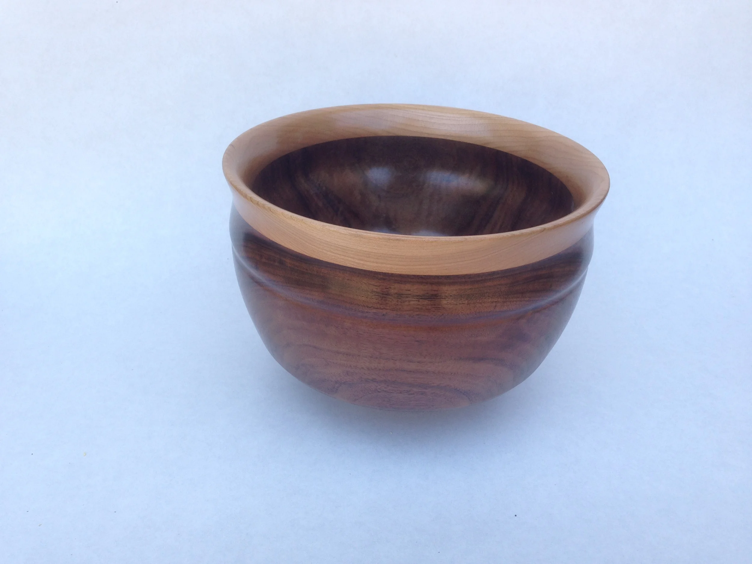  Wood Bowl - Cherry and Walnut&nbsp;- 9w X 5"h 