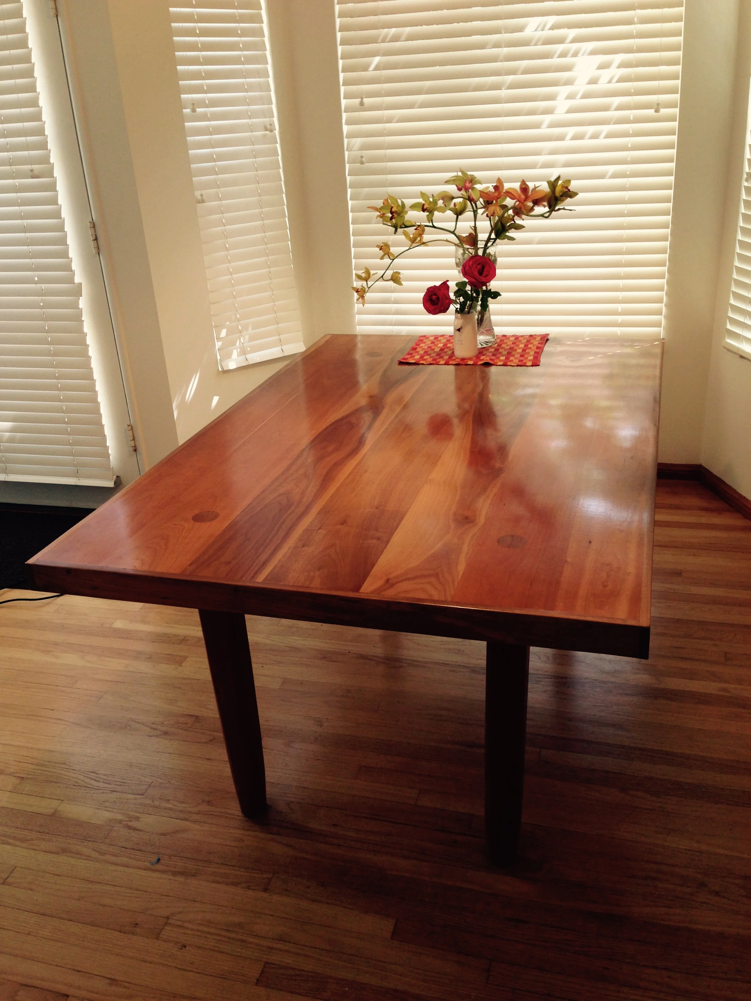  Dinning Table, Cherry and Walnut, 42w X 66l X 29.5"h 