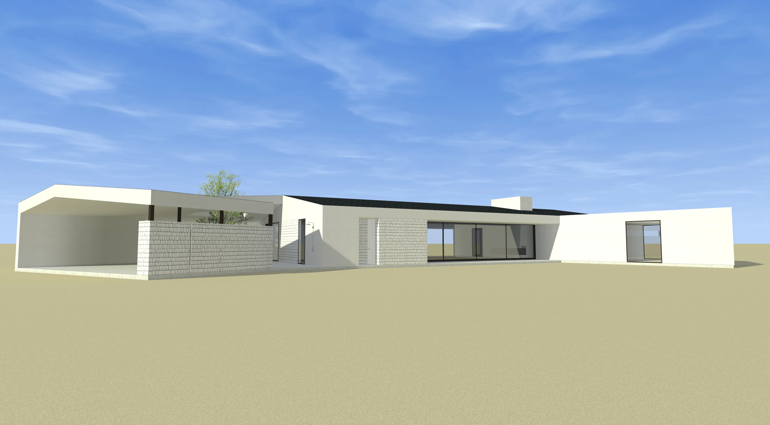  main house rendering: north elevation 