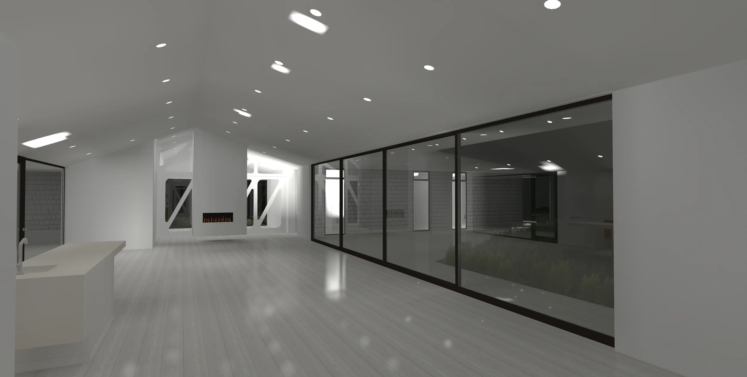  main house rendering: great room    