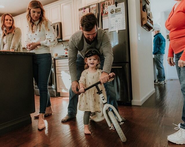 When mom and dad kill the birthday gift game and getchu a push bike. You go Leighton girl. 
Honestly though, I hope that she looks back on these photos later in her life and feels the warmth and love of all the people that were there on that day lovi
