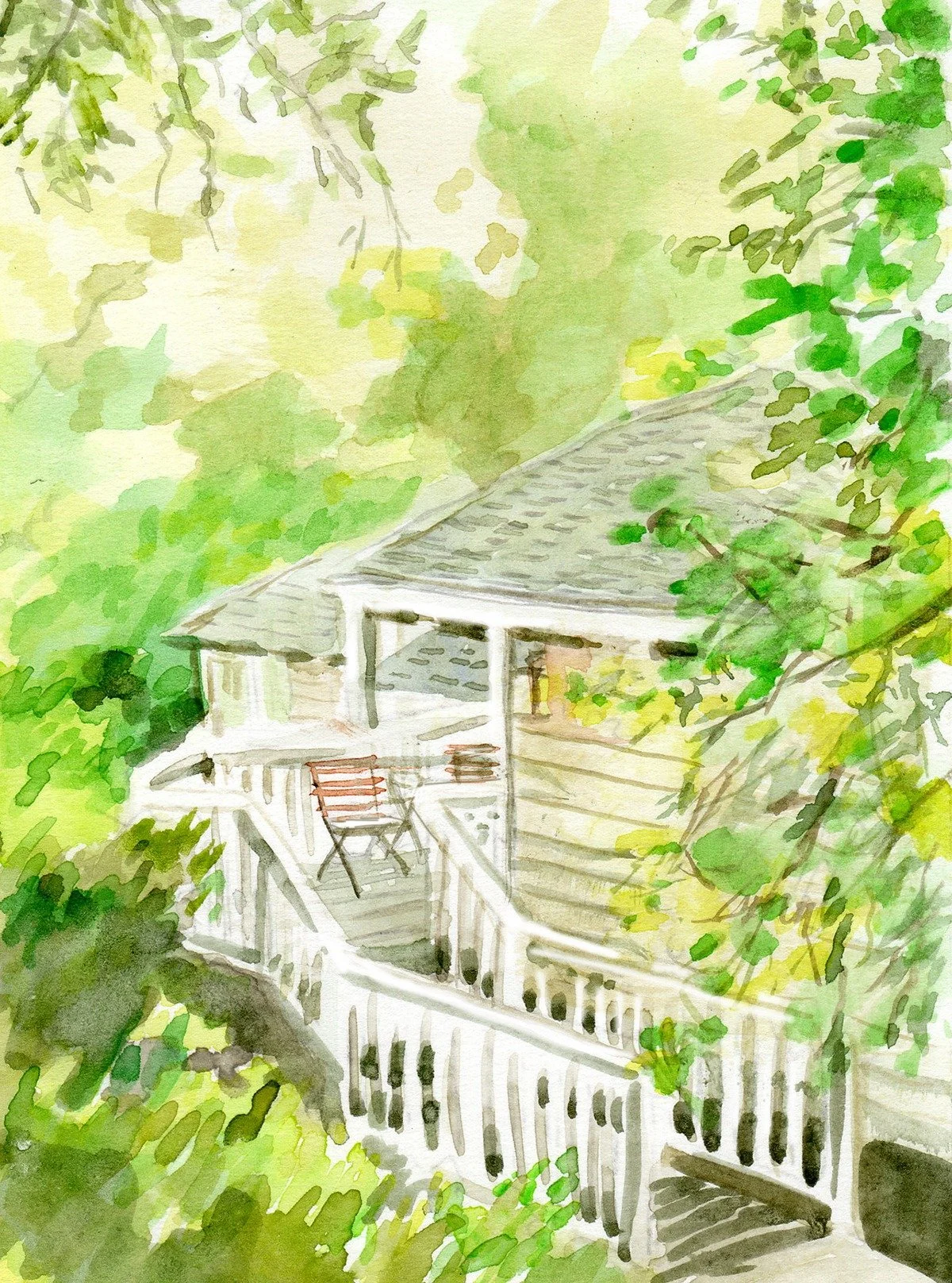 'Guesthouse in the Woods', a little watercolor I painted for Meadowood Napa Valley as a guest notecard. Sharing the original vertical here before it becomes a horizontal. Sometimes a painting deserves to be seen in its first form.
This is the kind of