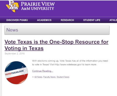 The last news update on the PVAMU website was on September 2nd.