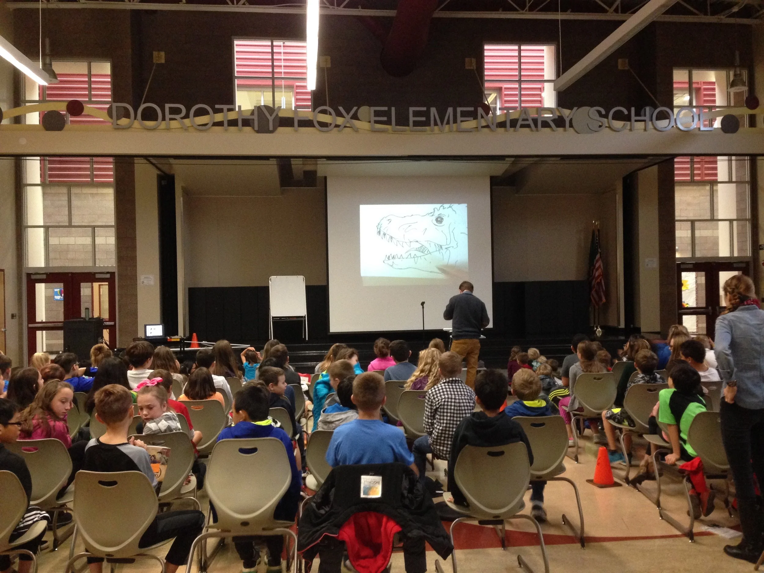 Herndon draws a T-Rex