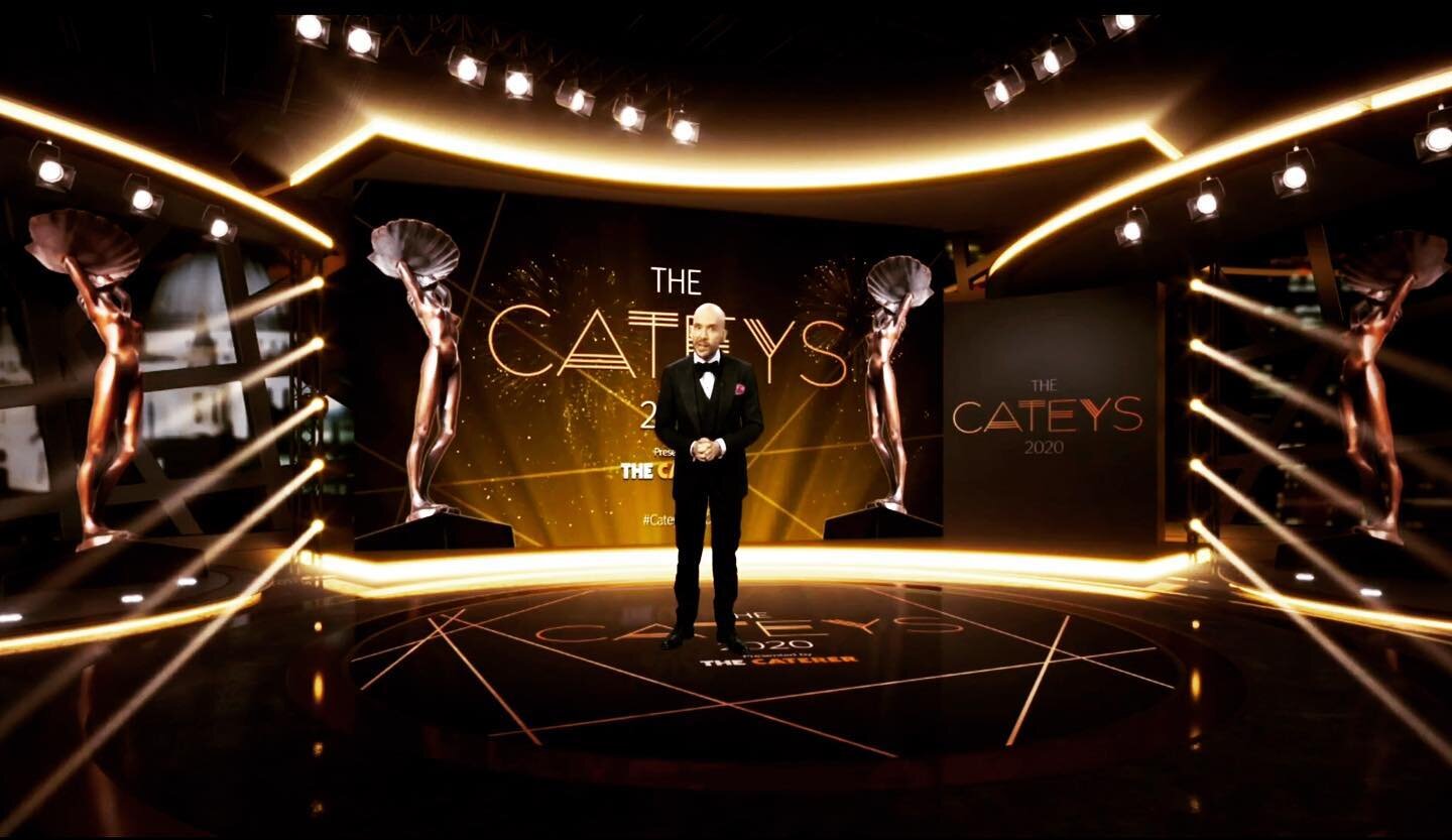 It was a pleasure to work with The Caterer team to produce the motion graphics and video content for The Cateys awards last week with the fab green screen studio tech and design provided by Nikhil and the team at @eclipseglobalevents 
The Live online
