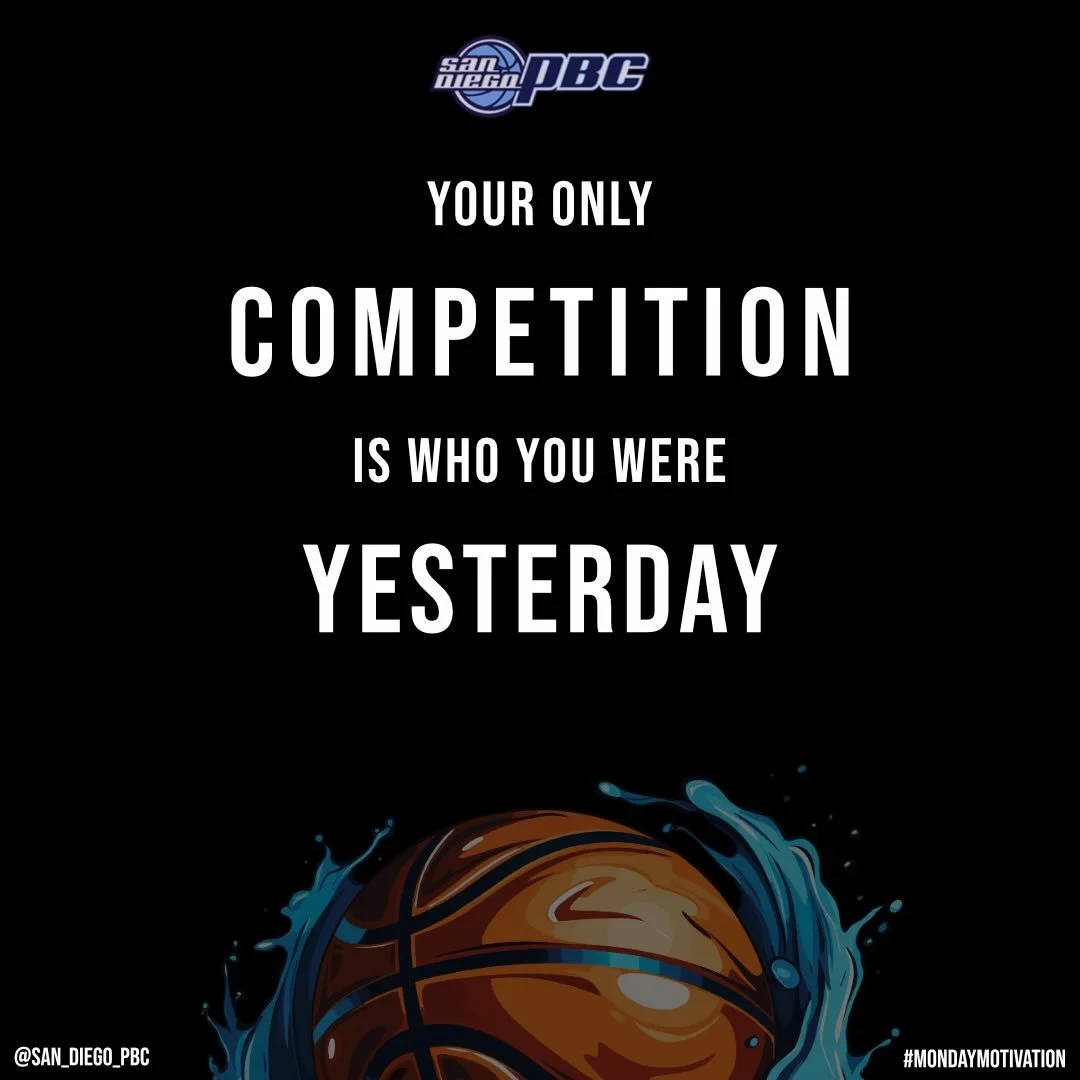 The real competition isn&rsquo;t around you &mdash; it&rsquo;s inside you.
Show up today just a little better than yesterday.
Repeat that long enough&hellip; and the results take care of themselves. 💪🏀

#MondayMotivation #PBCFamily #SanDiegoPBC #PB