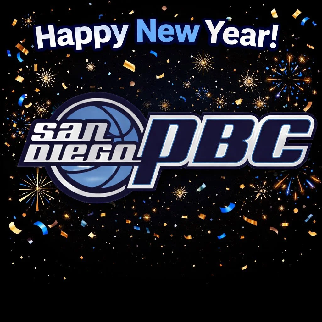 Happy New Year from all of us at San Diego PBC 🎉🏀 Thank you to every player, parent, coach, and supporter who made this year special.
Here&rsquo;s to a new year of growth, hard work, and big goals &mdash; on and off the court. Let&rsquo;s make 2025