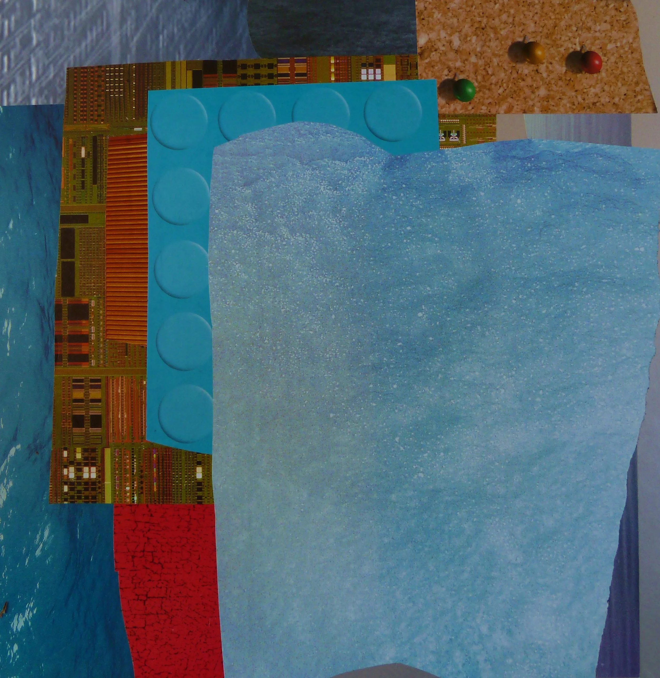 Blue Aerial, 2014, Collage, 11 x 11 in..JPG