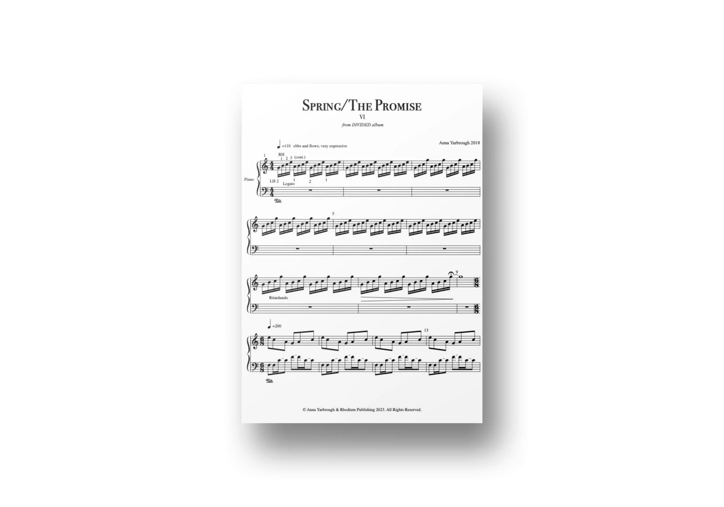 Spring/The Promise - Sheet Music (Digital PDF)