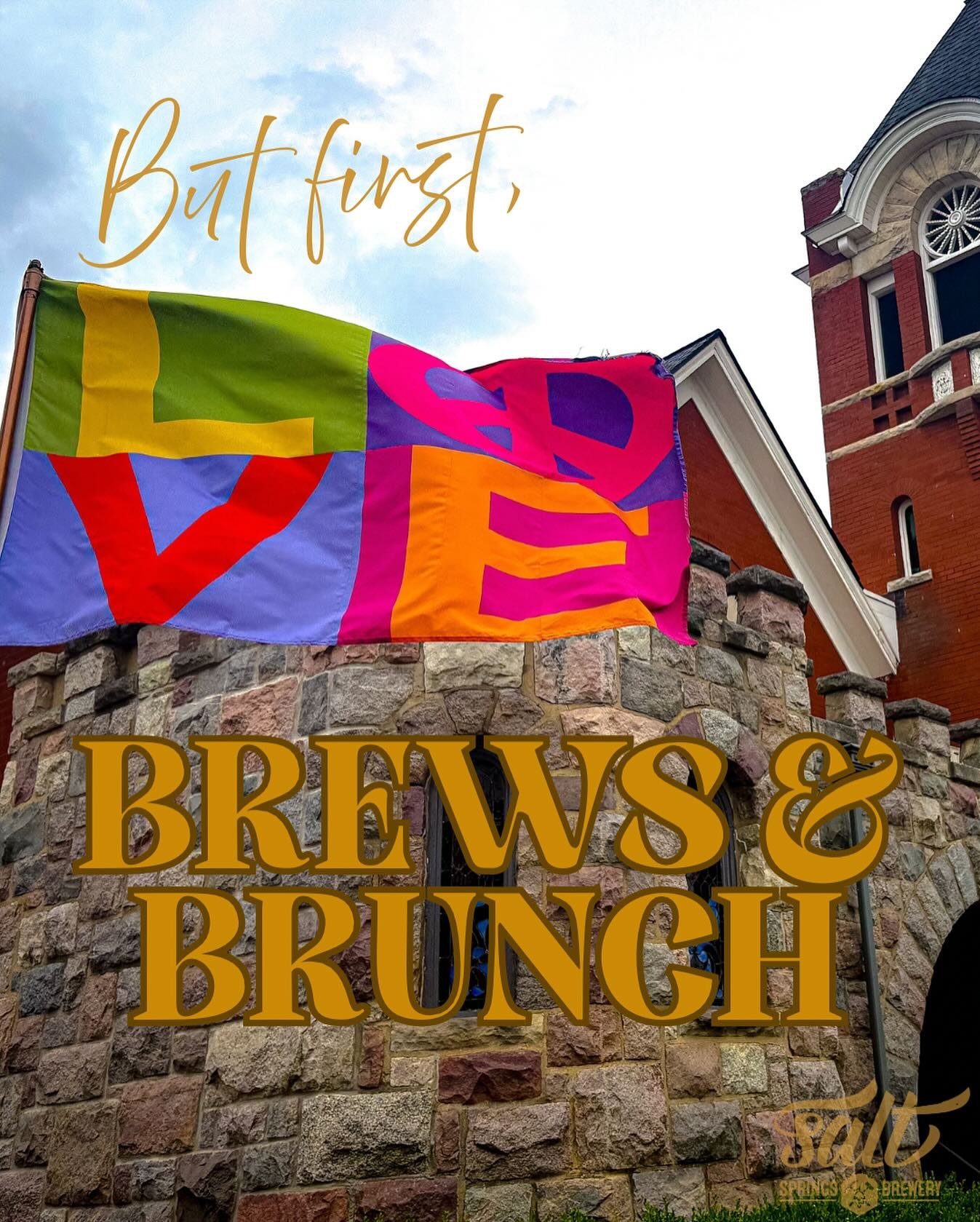 Brunch at Salt Springs Brewery this weekend! Sat &amp; Sun, 11:30AM-2:45PM. No holiday plans? Come eat &amp; grab $8 crowlers or $15 growlers to-go! 🍻 

#BrunchVibes #SaltSpringsBrewery #CraftBeer #WeekendPlans