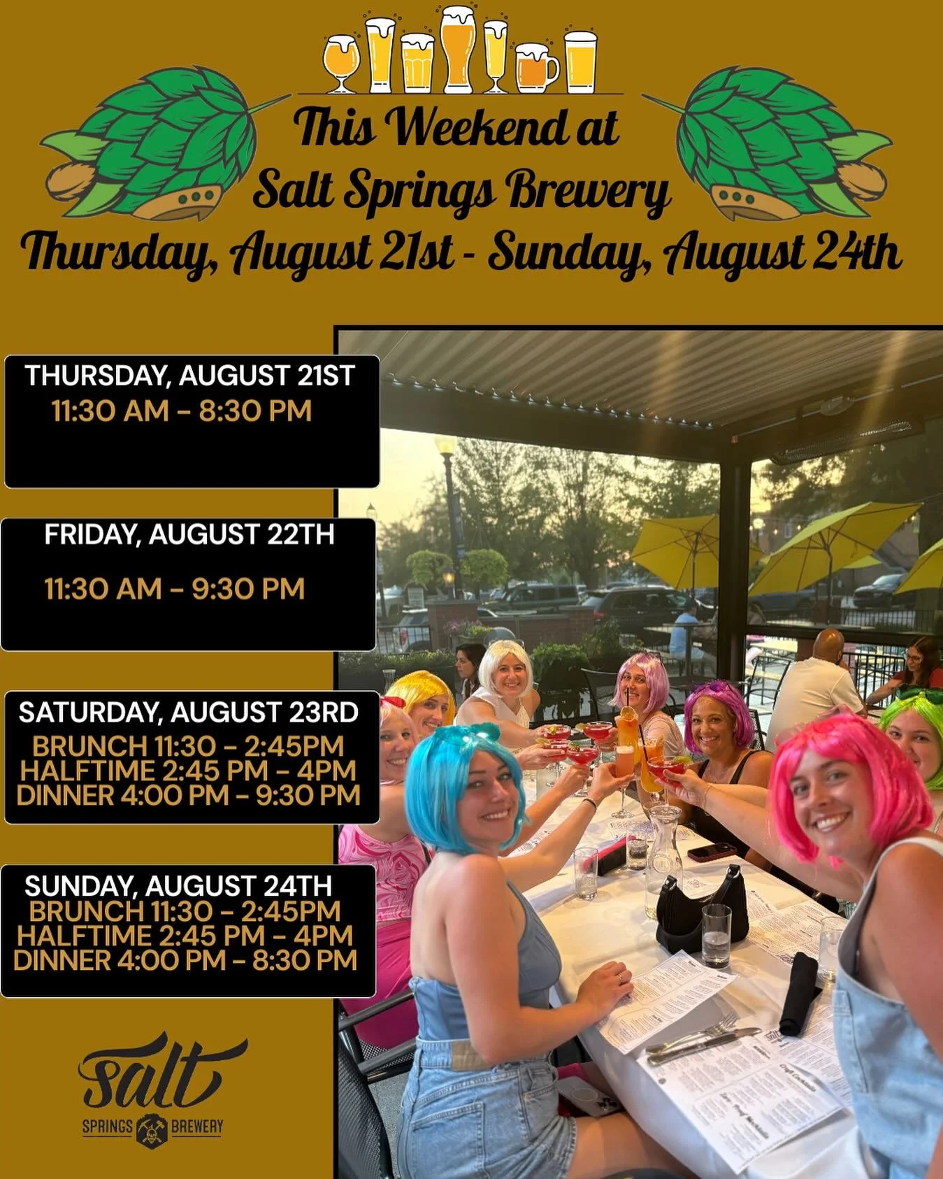 This weekend at Salt Springs Brewery🎉🎉