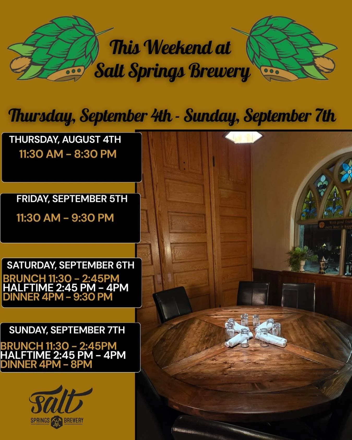 This week at Salt Springs Brewery! ✨